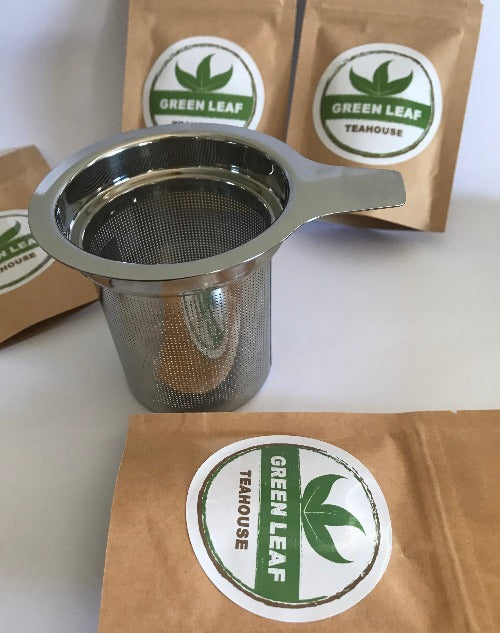 TEA TASTING BOX includes 8 X tea samples 1 X Stainless steel infuser 4 X live online tea sessions