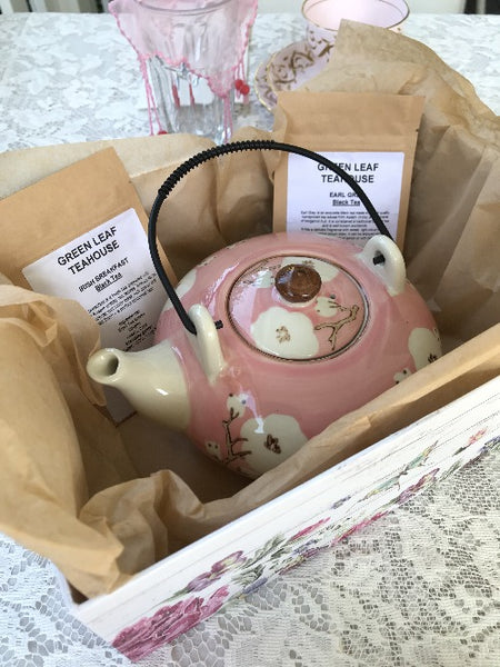 Floral teapot gift pack