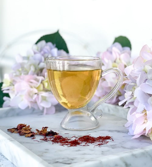Kashmiri Kahwa, Indian green tea blend with exotic spices.